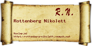 Rottenberg Nikolett névjegykártya